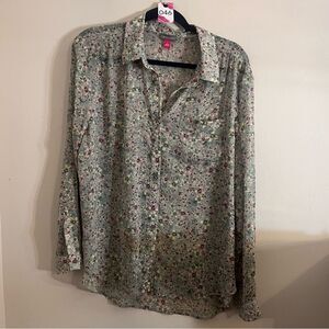 Vince Camuto Multicolor Floral Button Down Shirt